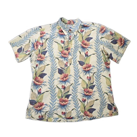 Vintage Reyn Spooner Men's Floral Popover Shirt Size XXL Aloha Hawaiian - Picture 1 of 8